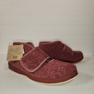 FOAMTREADS Comfort Bootie Slipper Women 12ED Dusty Rose Wool Adjustable Diabetic
